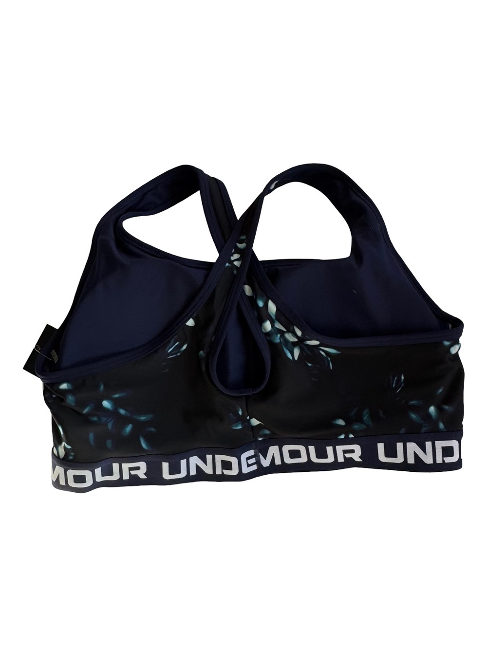 Under Armour Navy CrossBack Sports Bra with Medium Support - Picture 2 of 8